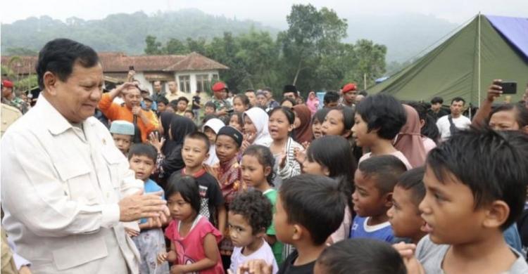 Lagi Prabowo Turun Gunung Ke Lokasi Gempa Cianjur