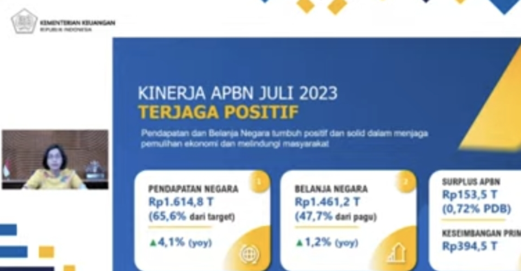 Menkeu Kinerja Apbn Juli Terjaga Positif Surplus Rp Triliun