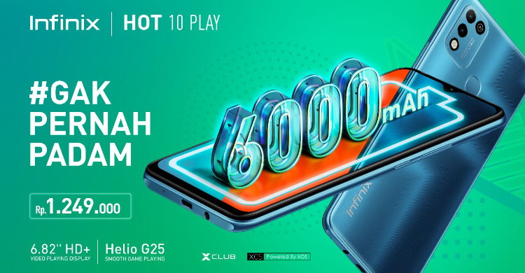 Infinix HOT 10 Play Resmi Meluncur Di Indonesia Dengan Harga Sejutaan