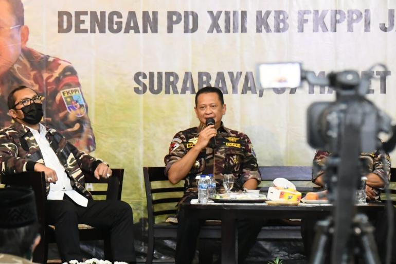 Konsolidasi Dengan Fkppi Jawa Timur Bamsoet Tegaskan Kewajiban Bela Negara