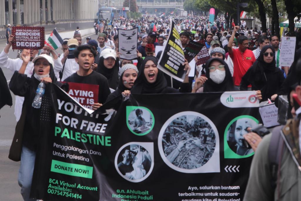 Massa Aksi Bela Palestina Longmarch Di Monas