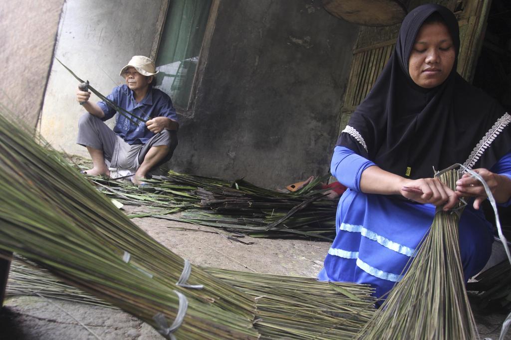 Sapu Lidi Limbah Pohon Kelapa Sawit