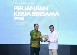 Jasa Raharja Teken PKB 2026, Menaker Dorong Hubungan Industrial Transformatif