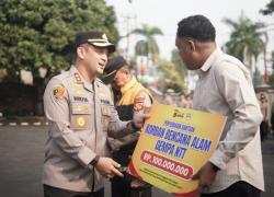 Komunitas Polisi Baik Polres Bogor & Mahasiswa NTT Salurkan Bantuan ke Manggarai Timur