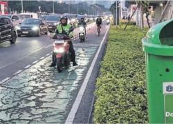 Meski Sepi Penggowes & Sering Diserobot Pemotor Jalur Khusus Sepeda Tetap Dipertahankan