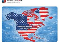 Posting Peta Meksiko, Kanada & Greenland Bergambar Bendera AS Trump Kembali Berulah