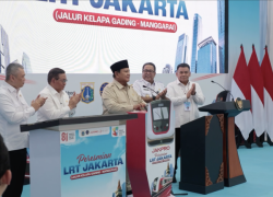 Prabowo Saat Peresmian LRT Kelapa Gading-Manggarai Garis Politik Bisa Beda, Tapi Tetap Kerja Sama