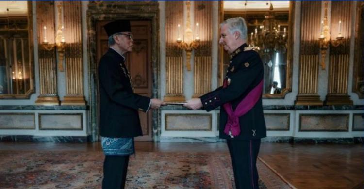 Royal Raja Dubes RI Untuk Brussels Serahkan Surat Kepercayaan Kepada Raja Belgia