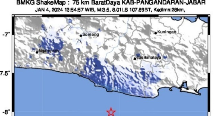 Gempa Tektonik M3 5 Getarkan Pangandaran Ini Penjelasan Bmkg