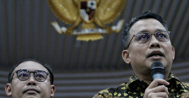 Juru Bicara Komisi Pemberantasan Korupsi (KPK) Ali Fikri (kanan). (Foto: Tedy Kroen/Rakyat Merdeka)