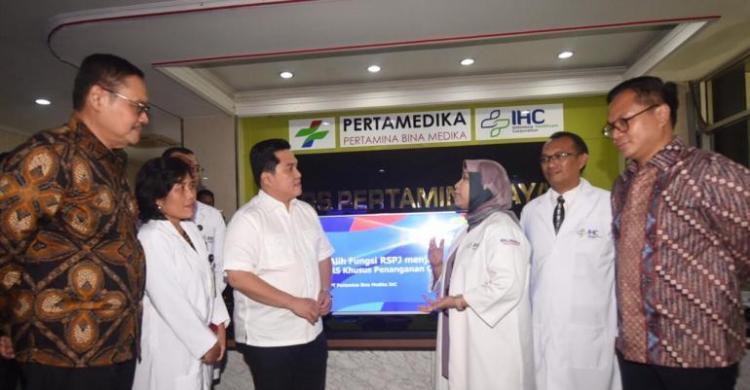 Logo Rspj Jadi RS Khusus Penanganan Virus Corona, RSPJ Dijenguk Menteri BUMN
