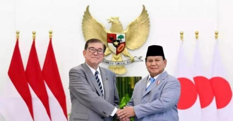 Perdana Menteri Jepang Shigeru Ishiba dan Presiden Indonesia Prabowo Subianto di Istana Kepresidenan Bogor, Jawa Barat, Sabtu (11/1/2025). (Foto Biro Pers)