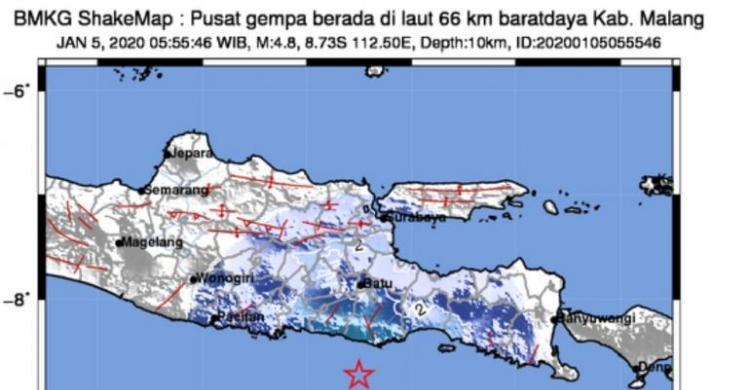 Kabupaten Malang Gempa, Getarannya Terasa Sampai Karangkates