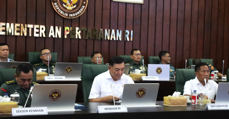 Pimpin Rapim Kemhan-TNI 2025, Menhan Sjafrie Tekankan Sinergi TNI