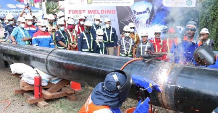 Progres Pembangunan Proyek Pipa Gas Cirebon-Semarang Capai 80,28 Persen