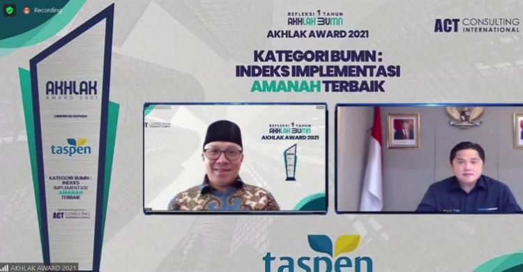 Refleksi Tahun Implementasi Nilai Akhlak Bumn Akhlak Award Pt Taspen Persero Sabet