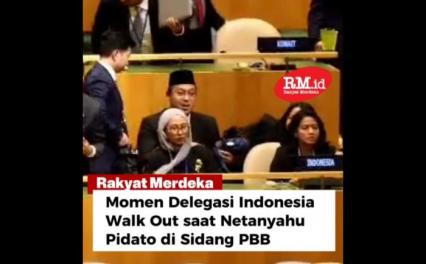 Momen Delegasi Indonesia Walk Out saat Netanyahu Pidato di Sidang PBB