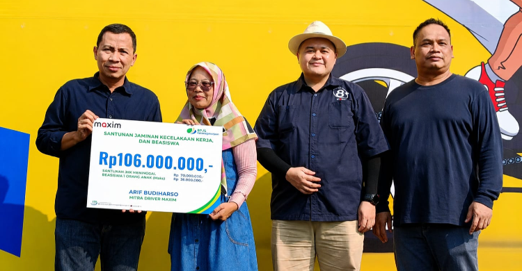 BPJS Ketenagakerjaan Serahkan Santunan Rp106 Juta Untuk Driver Maxim — INDONESIA — Aslikannih