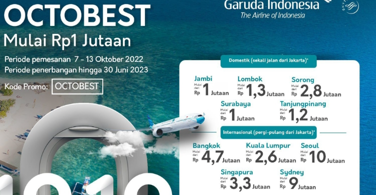 Garuda Indonesia Tebar Promo Tiket Pesawat! Ini Daftar Rutenya