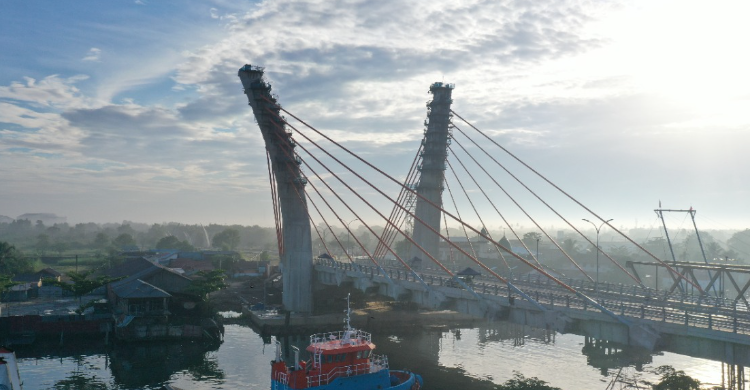 Jadi Icon Baru Banjarmasin, Jembatan Sei Alalak Selesai Dibangun