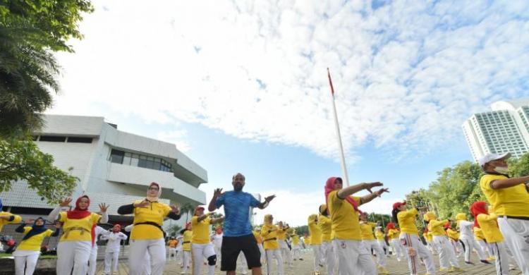 Senam Bersama, Kemenpora-PORPI Ajak Masyarakat Hidup Sehat Dan Bugar