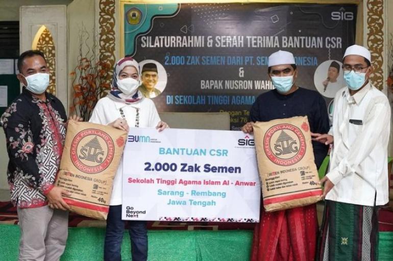 Aksi CSR BUMN Semen Indonesia Sumbang Semen Untuk Bangun Gedung STAI ...