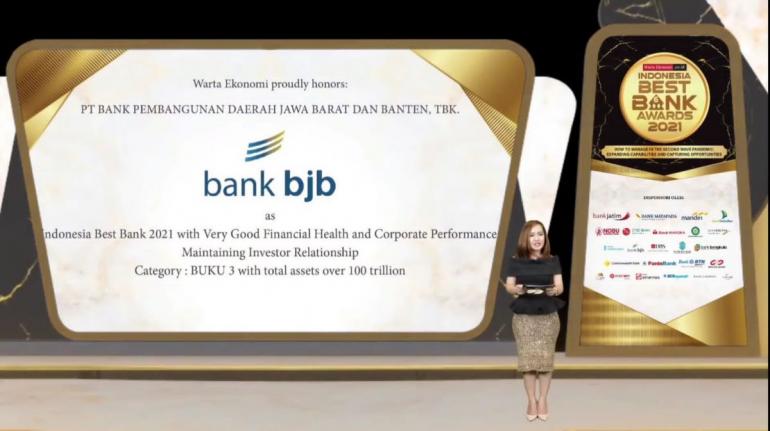 Bank BJB Didaulat Jadi Indonesia Best Bank 2021 Versi Warta Ekonomi