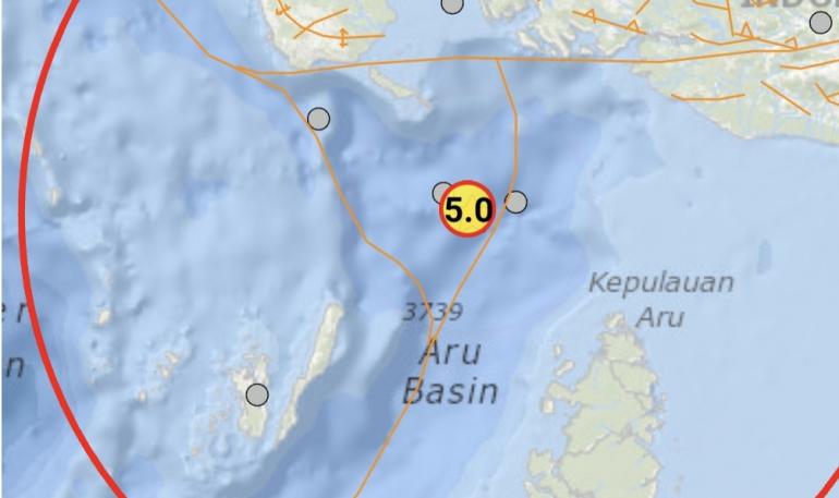 Gempa M5 Guncang Kepulauan Aru Maluku Tak Berpotensi Tsunami