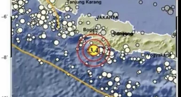 Gempa Terkini Guncang Sukabumi, Kedalaman 22 Km Dengan Magnitudo 3,4