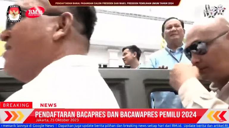 Prabowo-Gibran Daftar Ke KPU Naik Maung, Berkas Dinyatakan Lengkap