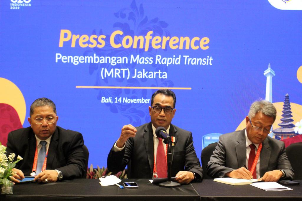 Menhub Konpers Kerjasama MRT Jakarta