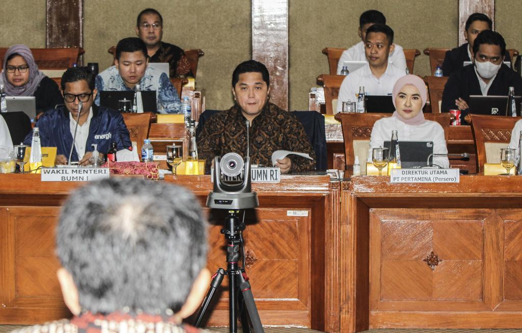 Menteri BUMN Rapat Evaluasi Plumpang