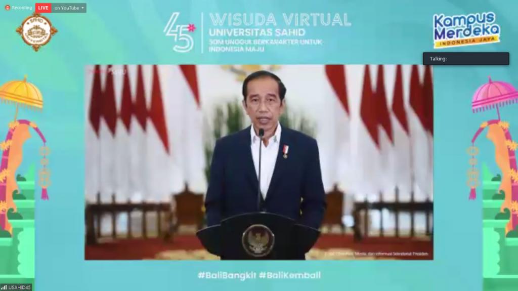 Presiden Jokowi Hadiri Wisuda Virtual Usahid