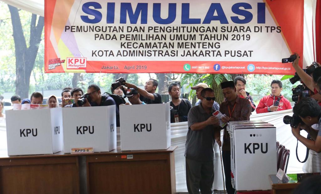 Simulasi Dan Pencoblosan Surat Suara Pemilu 2019