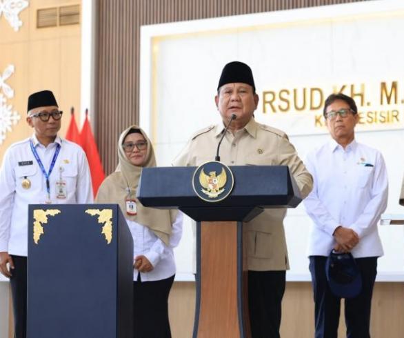 Resmikan RSUD Thohir Krui, Prabowo: Rakyat Harus Rasakan Manfaat Nyata