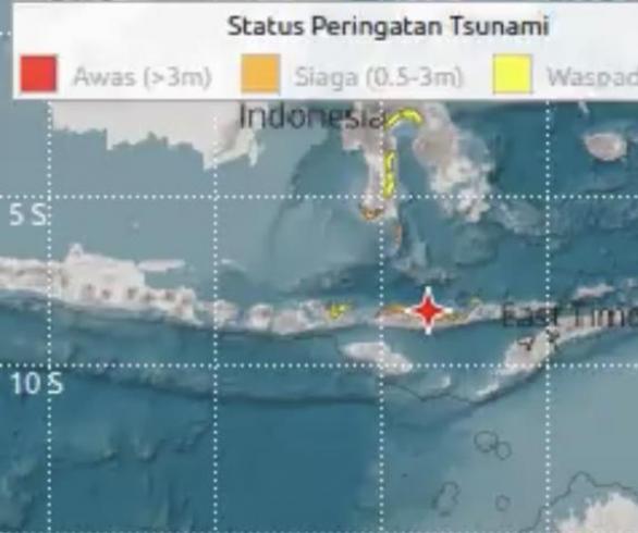 Gempa M7,7 Guncang NTT, BMKG Keluarkan Peringatan Tsunami