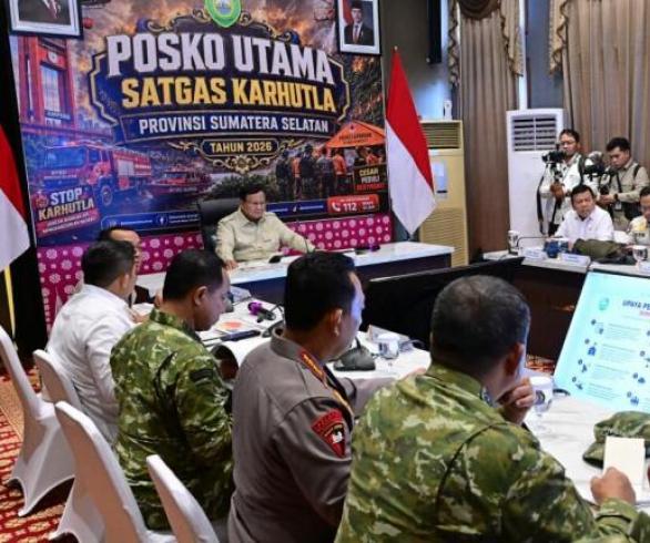 Prabowo Tambah Oksigen Petugas Karhutla Jadi 700 Unit