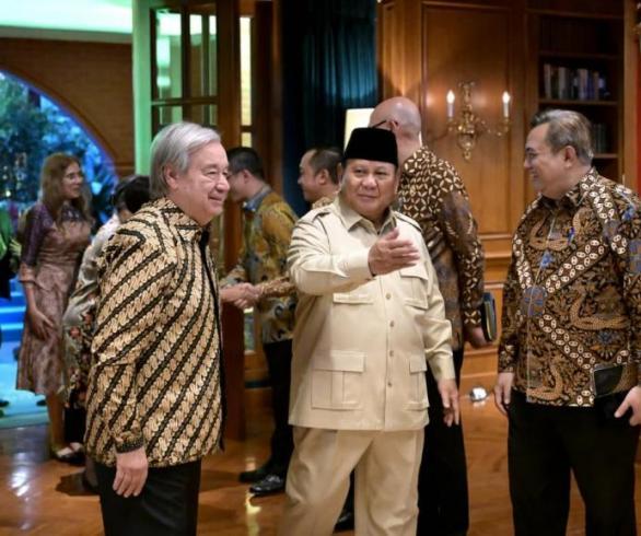 Temui Prabowo, Sekjen PBB Apresiasi Peran RI Bantu Palestina