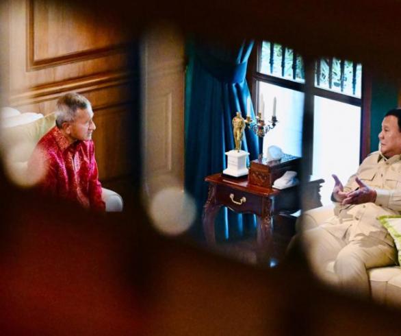 Prabowo Terima Kunjungan Menlu Singapura di Hambalang